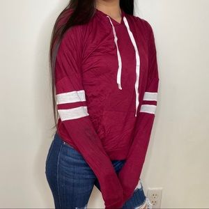 Maroon & White Hoodie